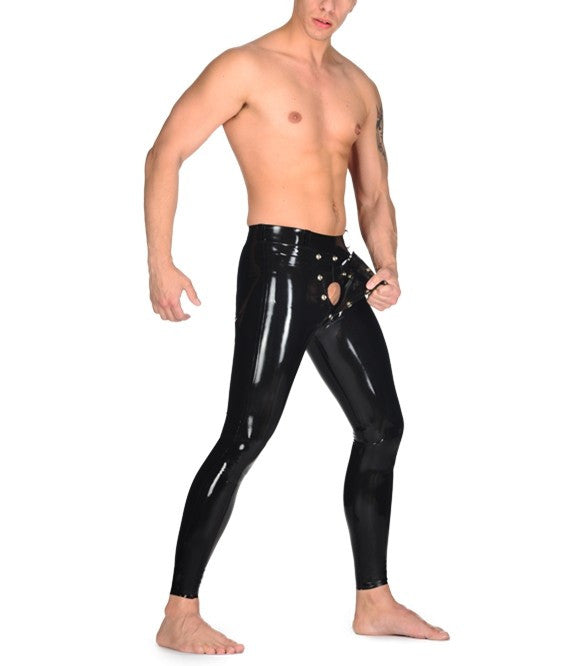 Men's Pure Latex Leggings Sexy Exotic Apparel Long Pants - Sins & Temptations