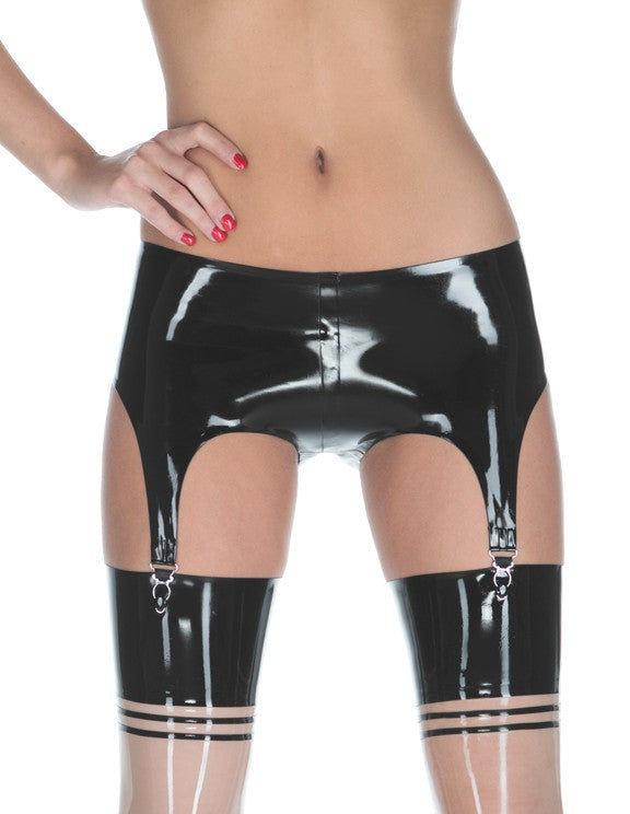 New Arrivals Sexy Pure Latex Bloomers suspenders - two straps in front and two behind with clips - Sins & Temptations