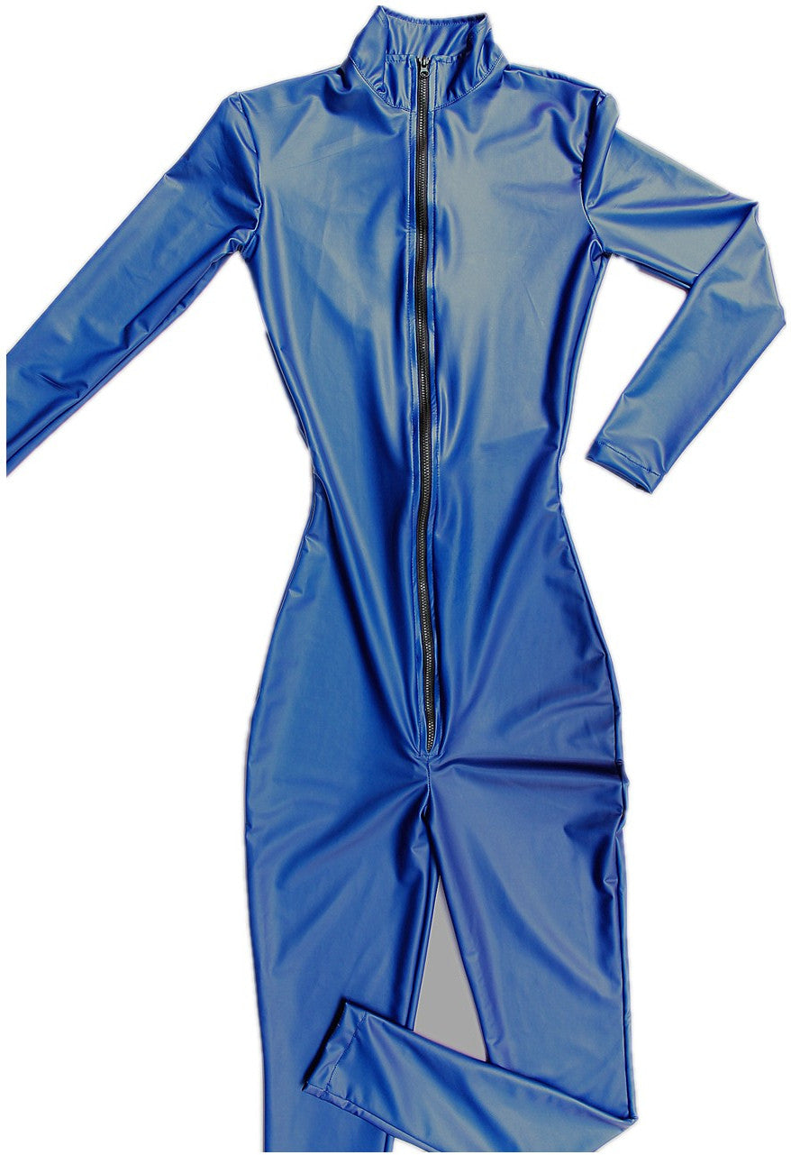 New Sexy Latex Bodysuit Turtleneck Latex Catsuits With Zipper Elastic Leotard Bodysuit - Sins & Temptations
