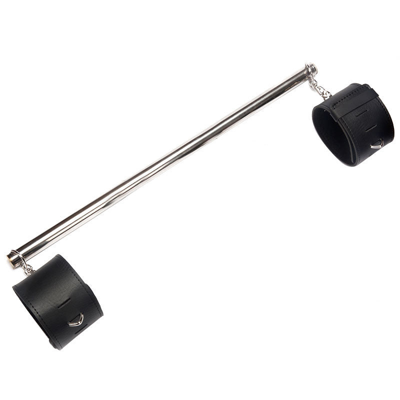 Leather Ankle Cuffs Stainless Steel Spreader Bar Bdsm Fetish - Sins & Temptations