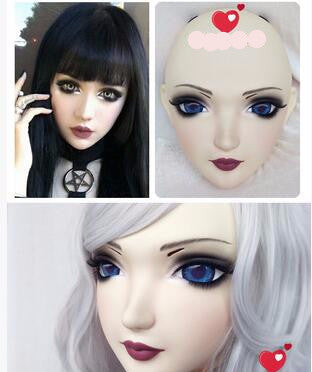 Female Sweet Girl Resin Half Head Doll Mask - Sins & Temptations