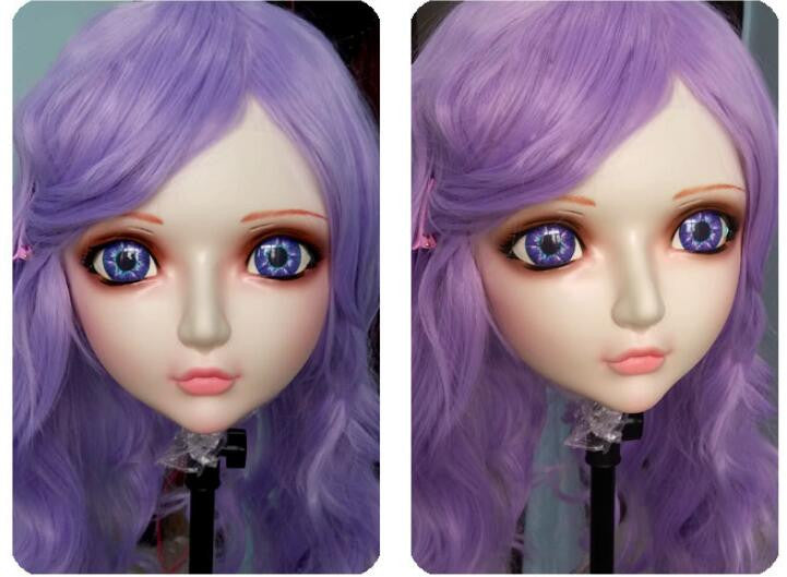 Female Sweet Girl Resin Half Head Doll Mask - Sins & Temptations
