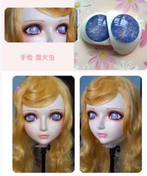 Female Sweet Girl Resin Half Head Doll Mask - Sins & Temptations
