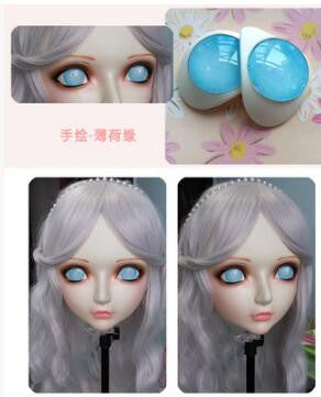 Female Sweet Girl Resin Half Head Doll Mask - Sins & Temptations