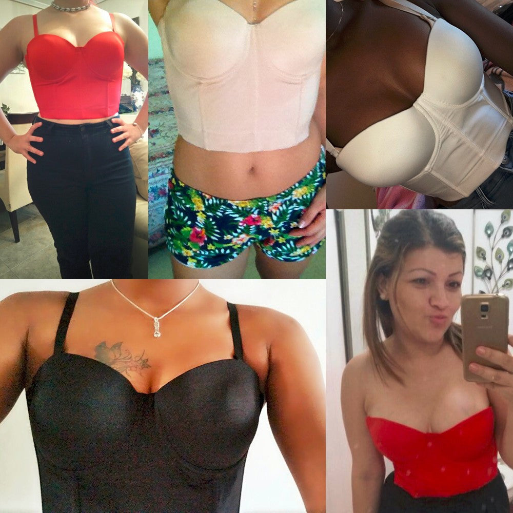 Basic Smooth Spandex Push Up Bralet Women's Bustier Bra Cropped Top Vest - Sins & Temptations