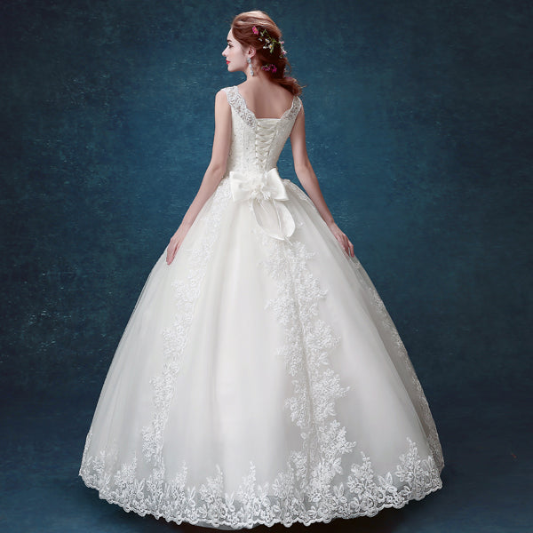 White sequins sexy bow women princess bridesmaid banquet party wedding bridal dress gown