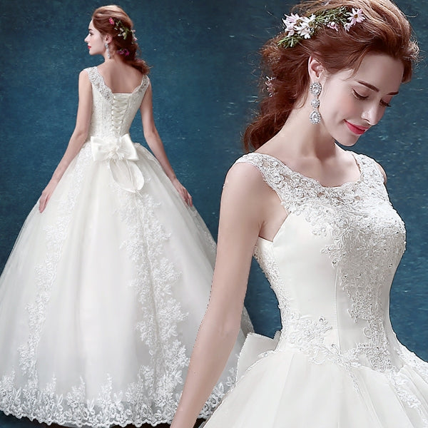 White sequins sexy bow women princess bridesmaid banquet party wedding bridal dress gown