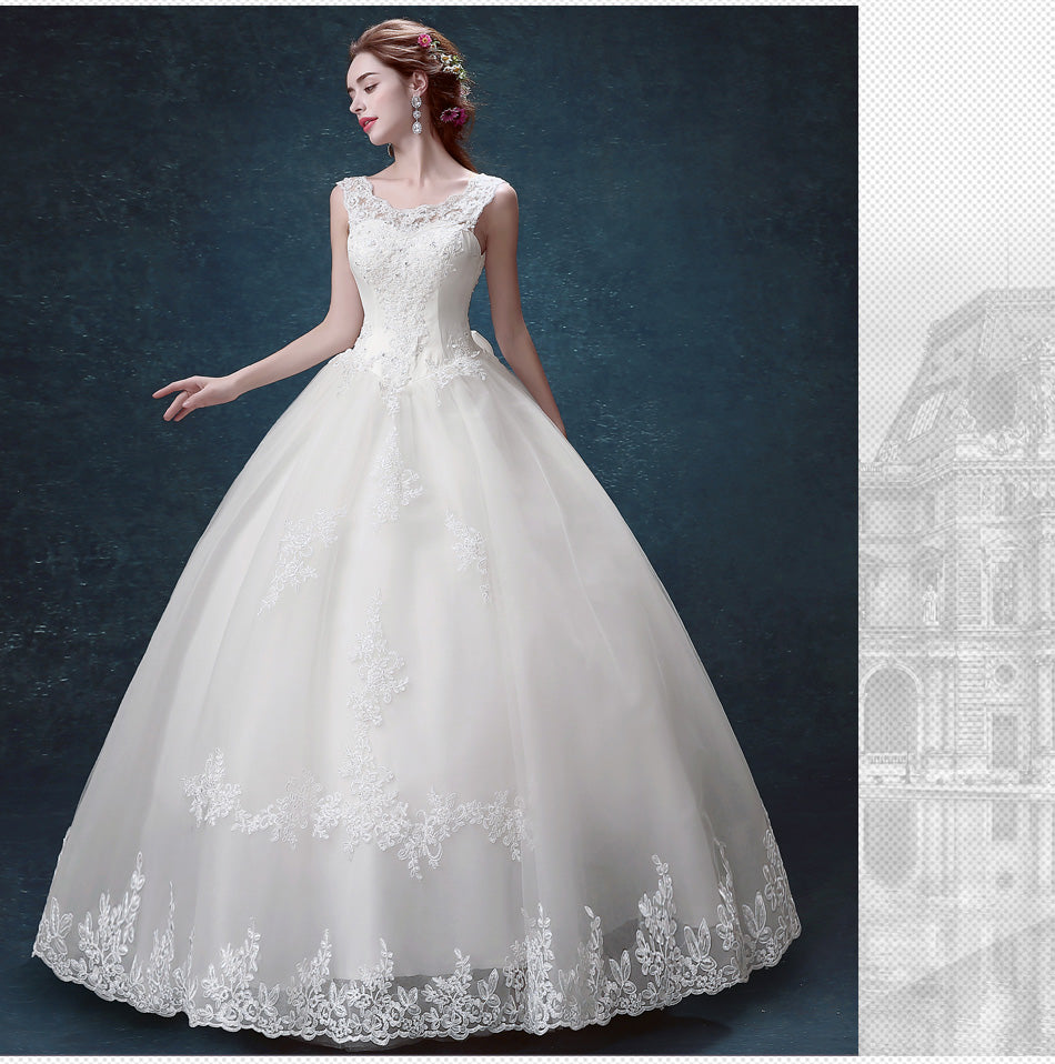 White sequins sexy bow women princess bridesmaid banquet party wedding bridal dress gown