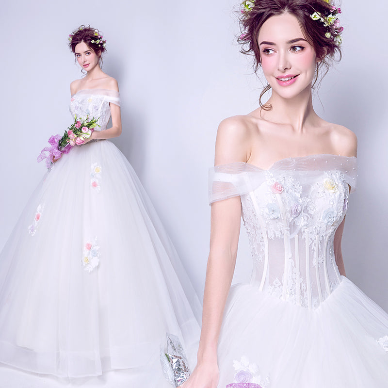 Light champone beading sexy women princess bridesmaid banquet party wedding bridal dress gown