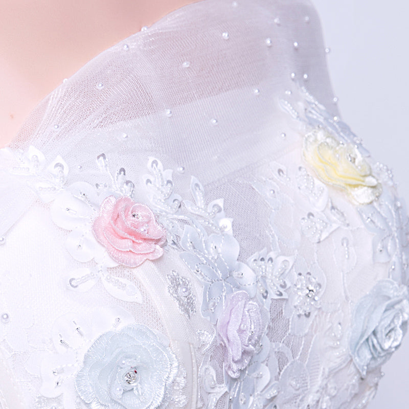 Light champone beading sexy women princess bridesmaid banquet party wedding bridal dress gown