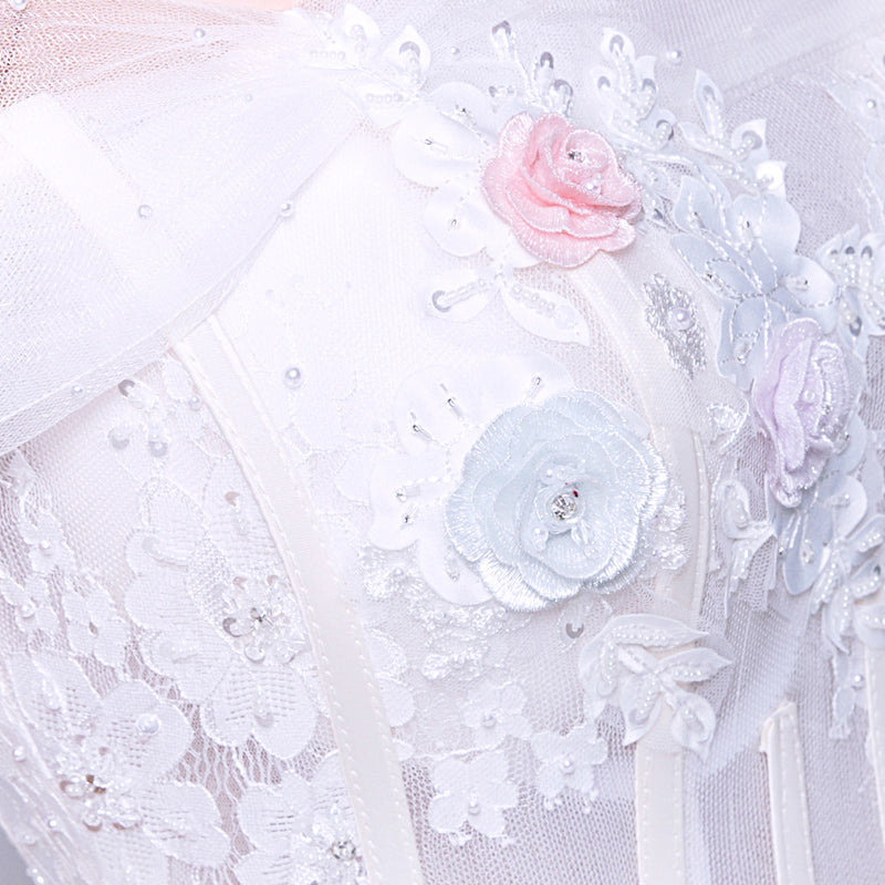 Light champone beading sexy women princess bridesmaid banquet party wedding bridal dress gown