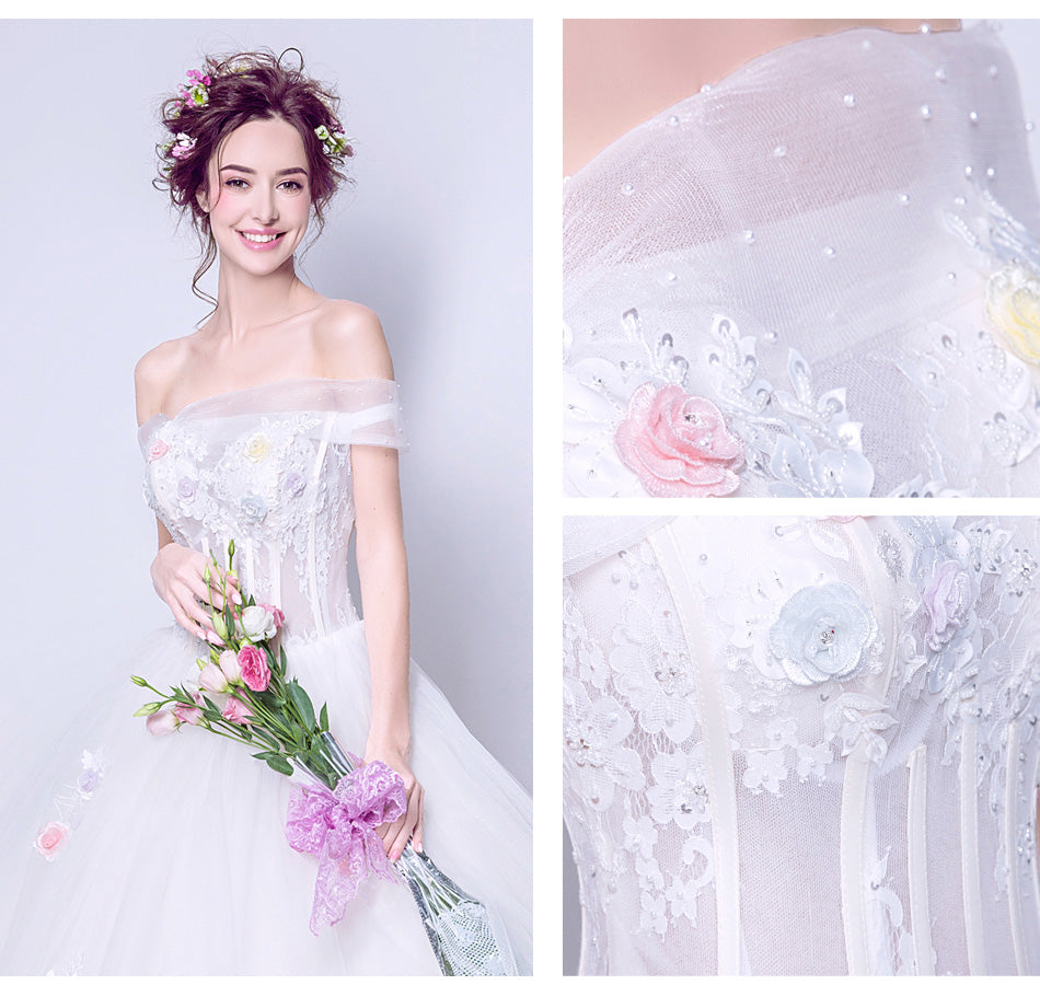 Light champone beading sexy women princess bridesmaid banquet party wedding bridal dress gown