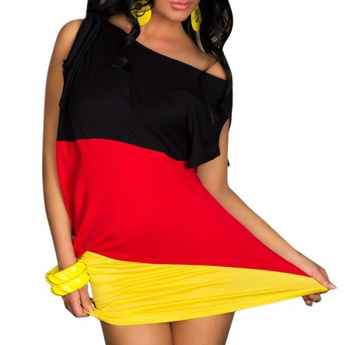 German Mini dress Summer Style Colorful Short Casual Robe - Sins & Temptations