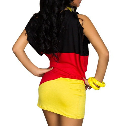 German Mini dress Summer Style Colorful Short Casual Robe - Sins & Temptations