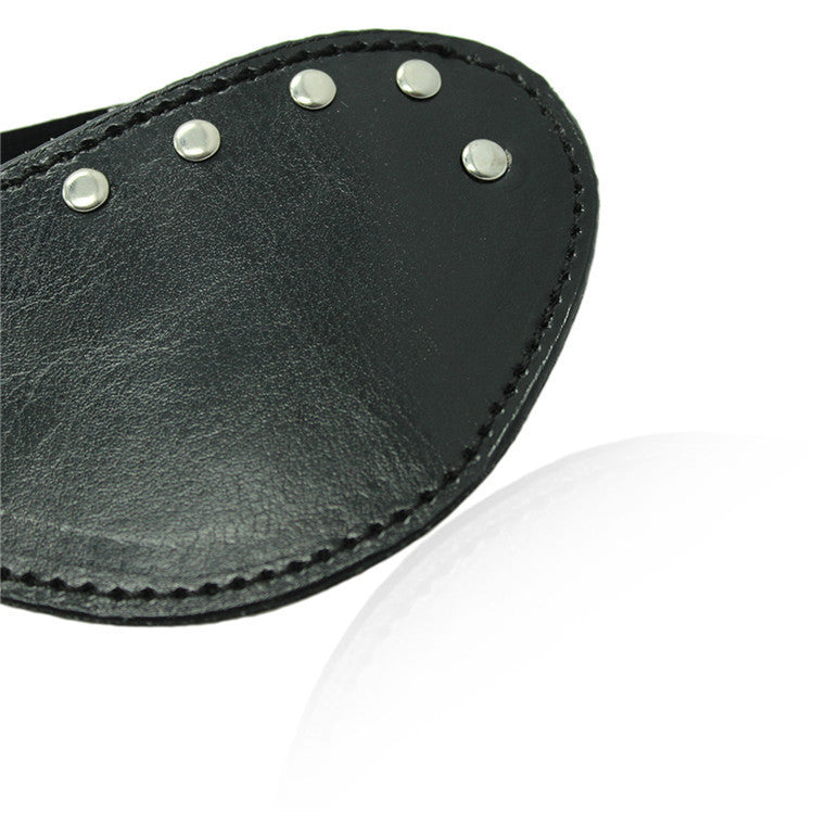 Pu Leather Black Couples Revit Mask Bondage Belt - Sins & Temptations