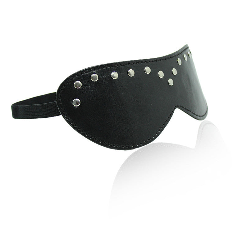 Pu Leather Black Couples Revit Mask Bondage Belt - Sins & Temptations