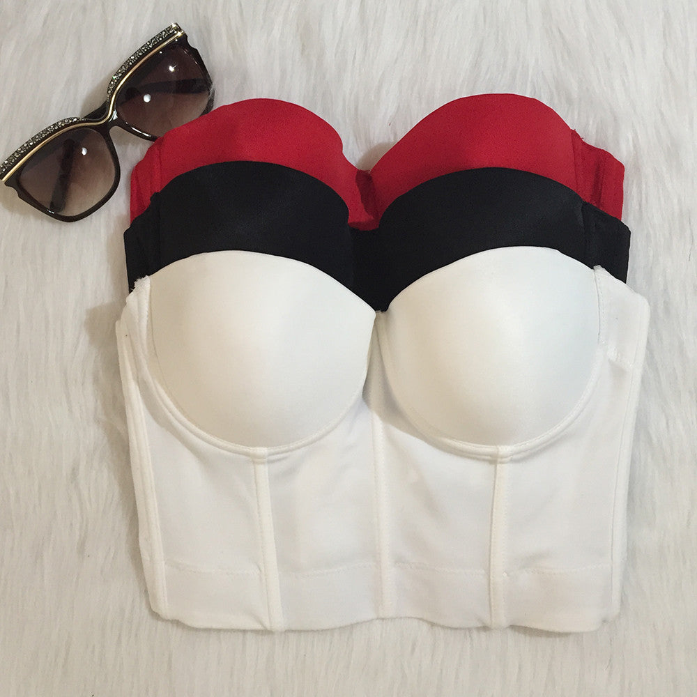 Basic Smooth Spandex Push Up Bralette Women's Bustier Bra - Sins & Temptations