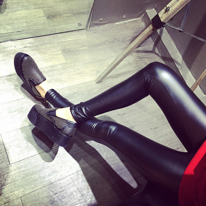 High Waist PU Leather Pants Leggings Faux Leather Pencil Pants - Sins & Temptations