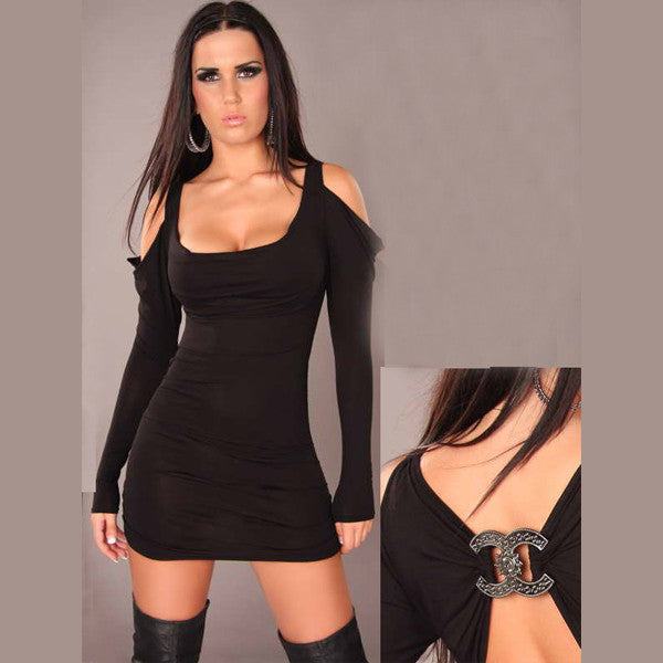 Women Casual Long Sleeve Backless Dress - Sins & Temptations
