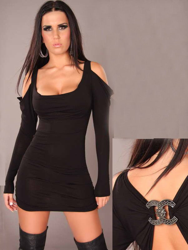 Women Casual Long Sleeve Backless Dress - Sins & Temptations