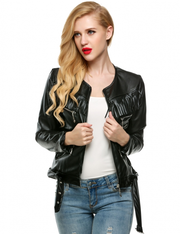Rich Look Designer Faux Leather Jacket - Sins & Temptations - 8